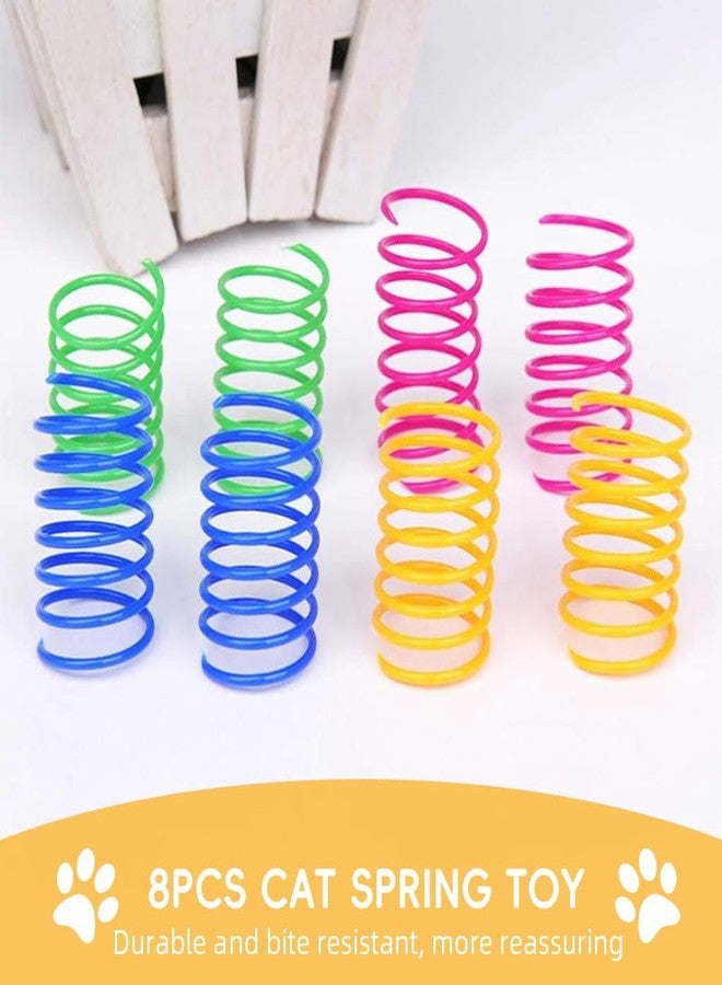 Qpets® Cat Spring Toys, Pet Coil Toys for Indoor Cats & Small Dogs, Durable ABS Material Mental Stimulation & Exercise Toys with Safe Flat Ends (8 Pack) - Image 5